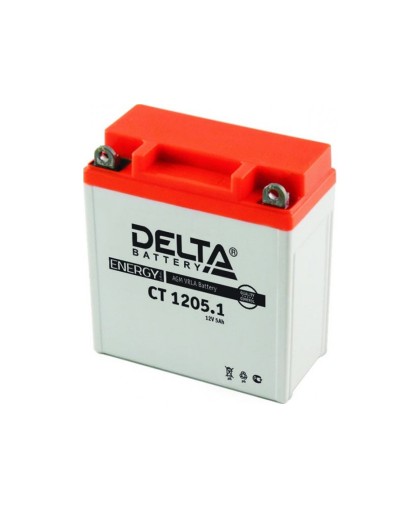 Аккумулятор 12В 5Ач DELTA CT1205.1 (12N5-3B) (кислотный, герметичный) (обр.полярн.) (119*60*129мм)