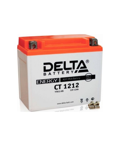 Аккумулятор 12В12Ач DELTA CT1212.2 (YT14B-BS) (кислотный, герметичный) (прямая поляр) (150*70*146мм)